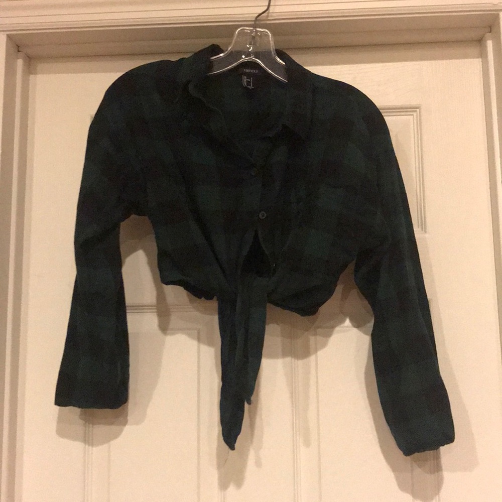 Flannel crop top